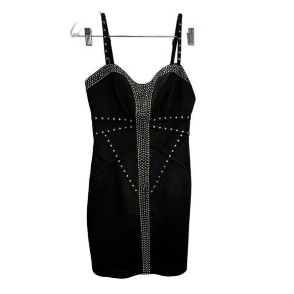 NWOT Forever 21 Studded Satin Mini Dress Medium‎ - Picture 1 of 6